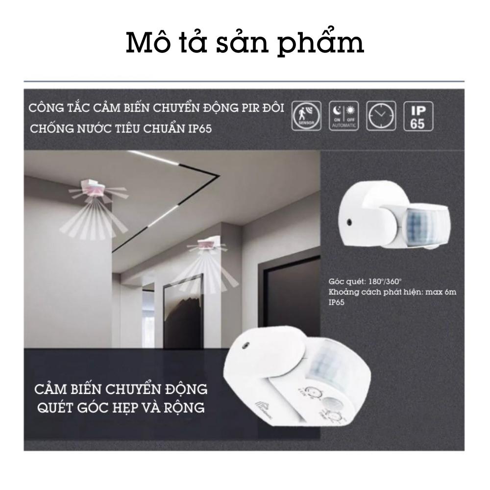 Công tắc cảm biến PIR đôi phát hiện 2 vùng chuyển động góc rộng Homematic HS50