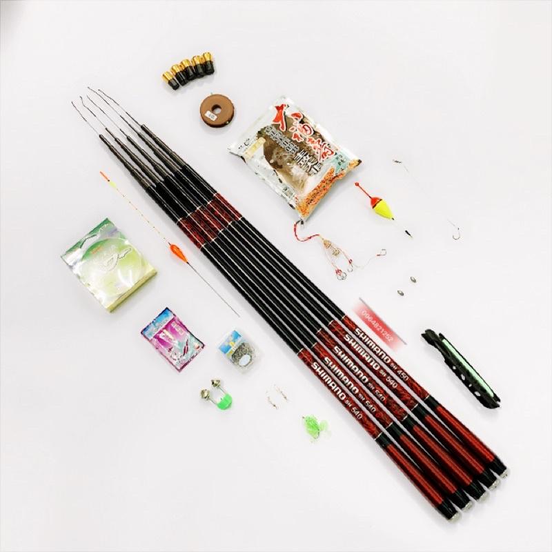 Cần câu tay 5H dài 6m3 phụ kiện 14 món cần tải cá lên 8kg hàng loại 1 hãng shimano siêu đẹp siêu bền y hình