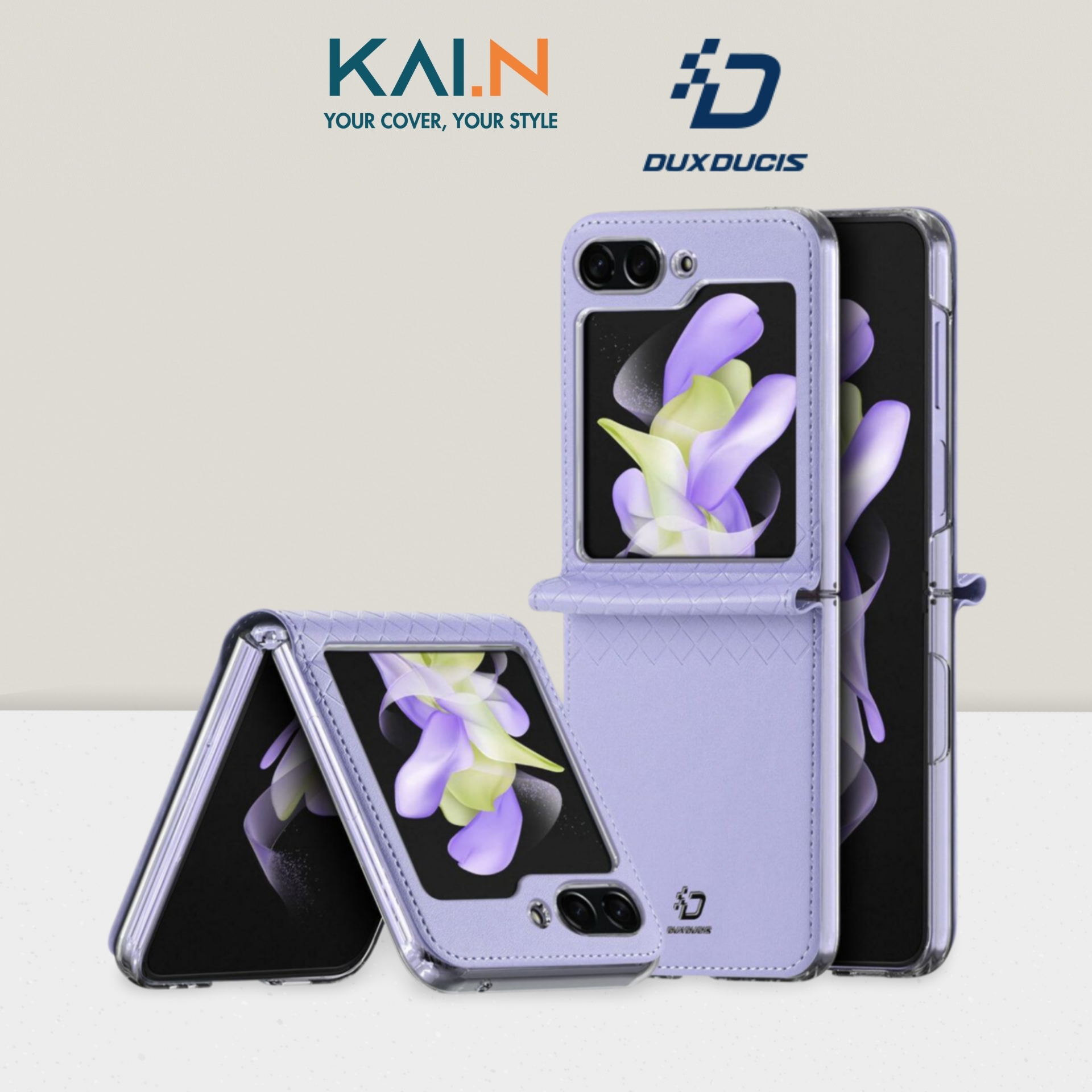 Bao Da Dành Cho Samsung Galaxy Z Flip 5 Dux Ducis Bril Series, Thời Trang, Cá Tính - HÀNG CHÍNH HÃNG