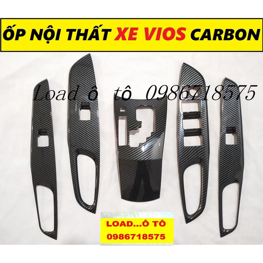 Ốp Nội Thất Carbon Xe Toyota Vios 2023-2019 Số Tự Động Cao Cấp Nhất Thị Trường