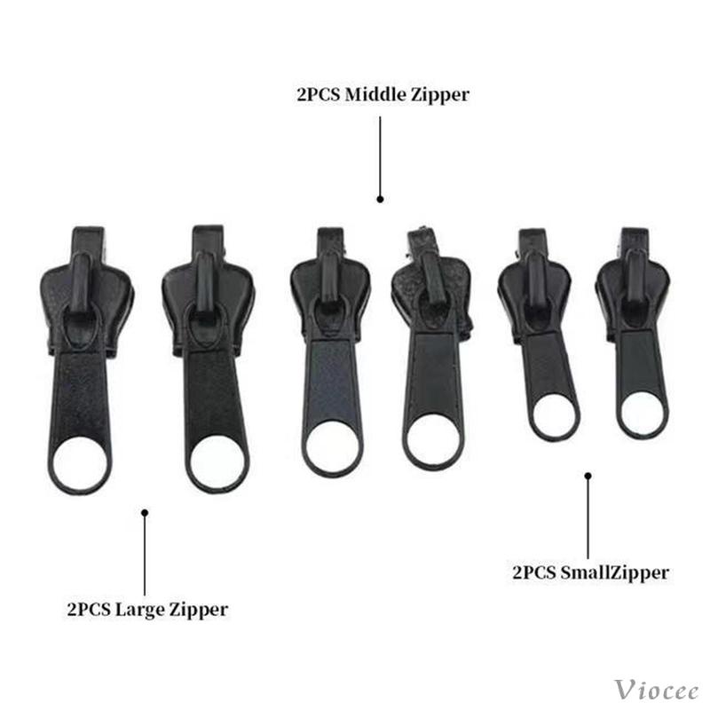 Set 6 Đầu Khóa Kéo Thay Thế Đa Năng Tiện Dụng DIY không cần thợ may