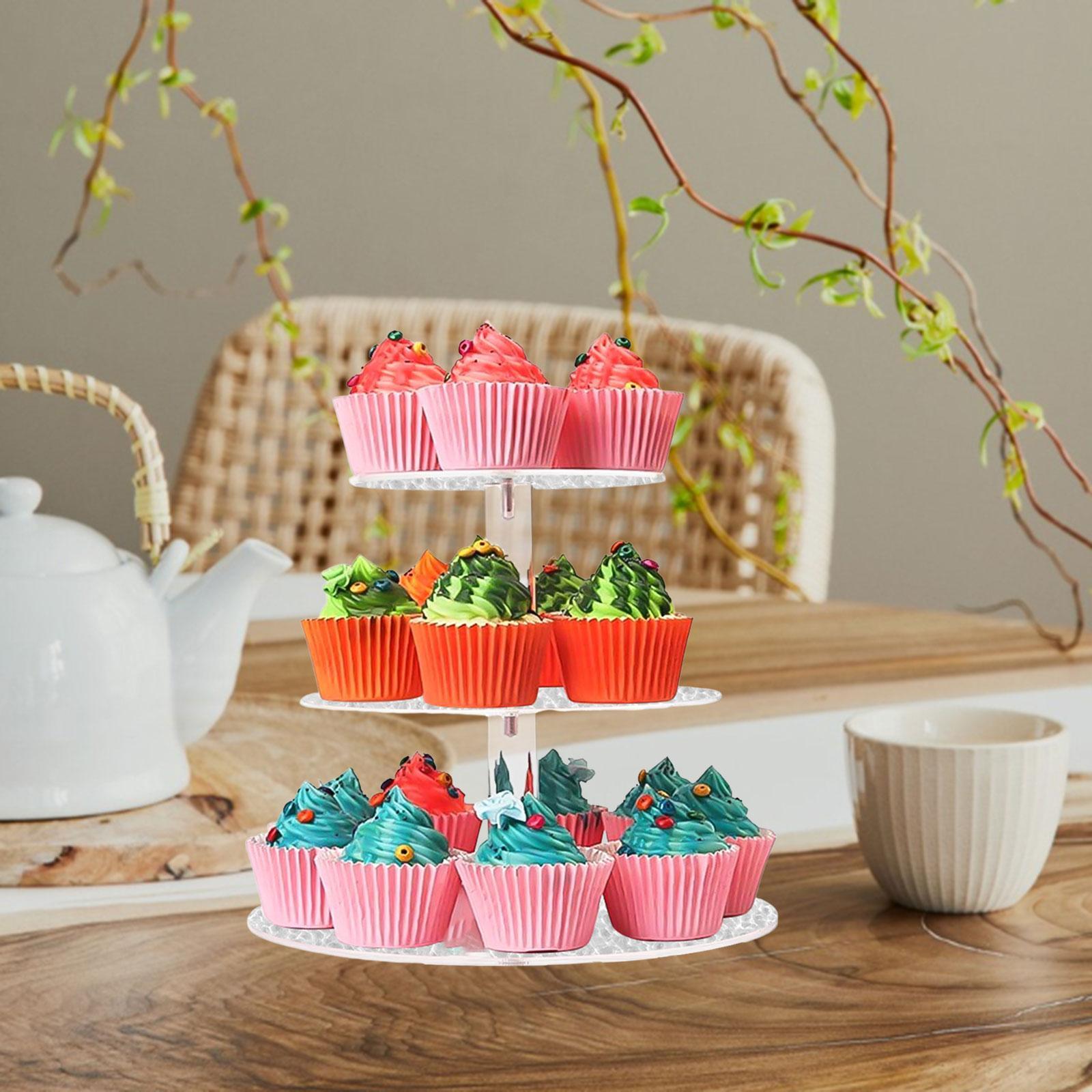 3 Tiered Cake Stand Serving Tray Fruits Home Tea Party Cupcake Display Plate