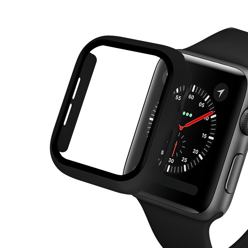 Ốp Case Thinfit & Kính Cường Lực cho Apple Watch Series 4 Apple Watch Series 5 - Đen - 40mm