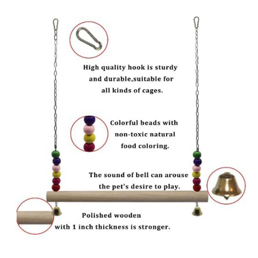 Chicken Swing Birds Bite Toys Birds Parrots Stand Perch for Large Birds Chicken