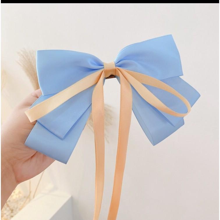 Kẹp Tóc Nơ Lụa Cao Cấp 3 Tầng