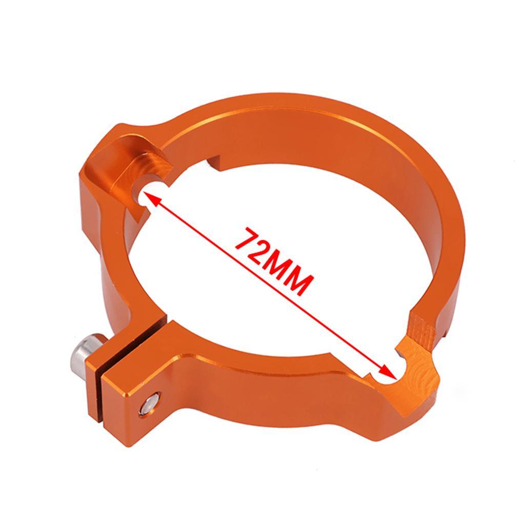 Heavy Duty Stainless Steel Motorcycle Silencer Exhaust Clamp Clip, 72mm, Orange
