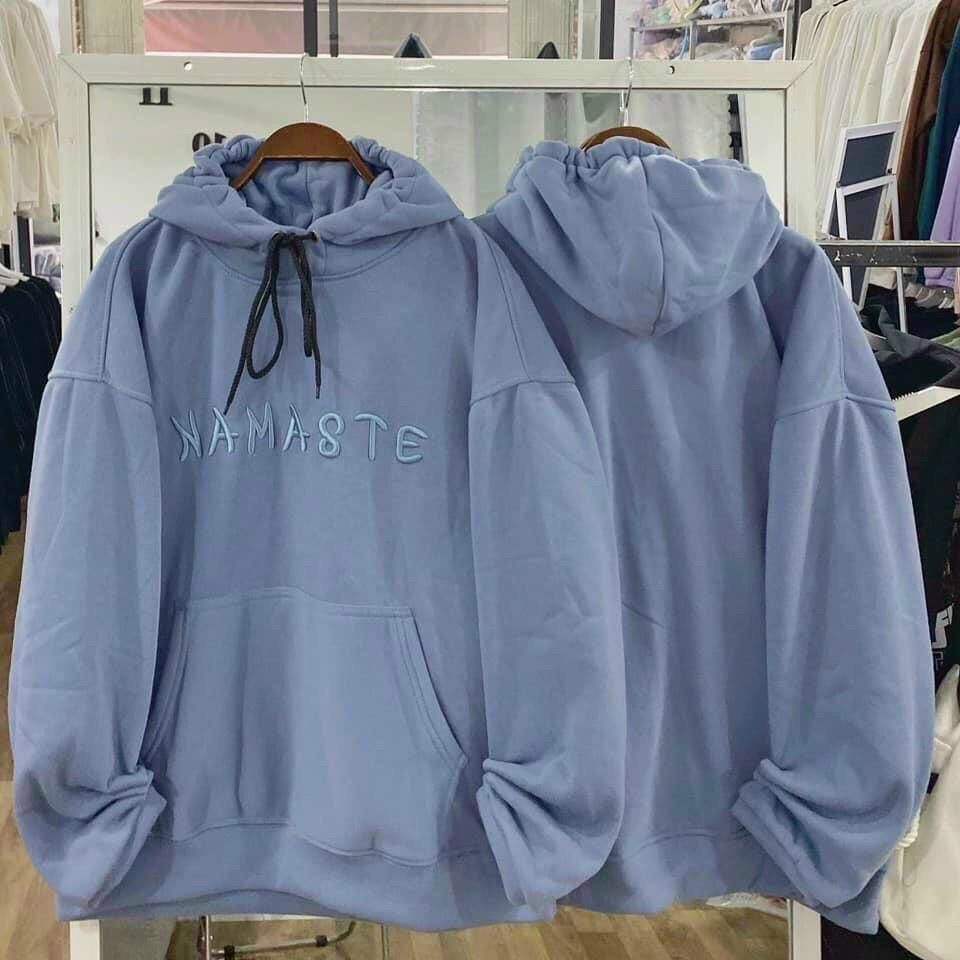 Áo Khoác Hoodie Nameste Tay Nhún Phồng Nam Nữ Cặp Đôi Mặc Form Unisex Chất Nỉ Ngoại Thoitrangteenthienha