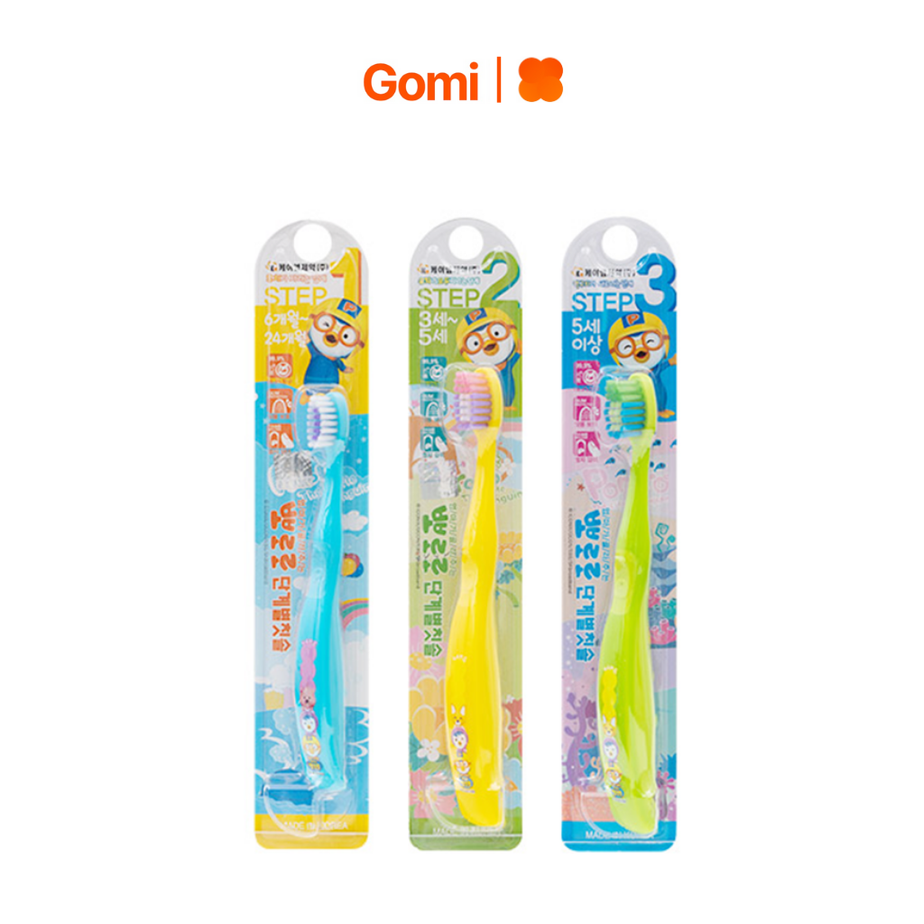 Bàn Chải Cho Trẻ Em Pororo 3-Step Kids Toothbrush Gomi Mall