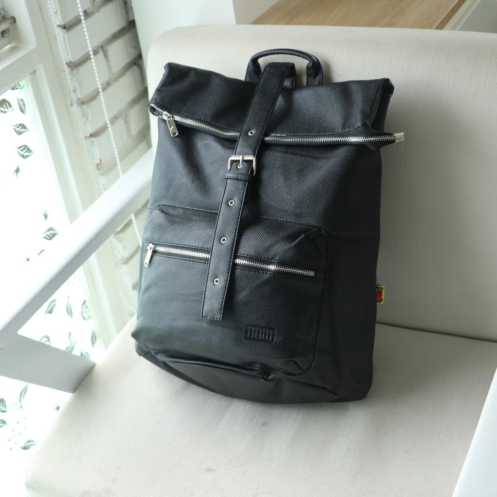 Balo nắp gập nam nữ, unisex đi phượt, du lịch, balo laptop cá tính tiện lợi - BOM
