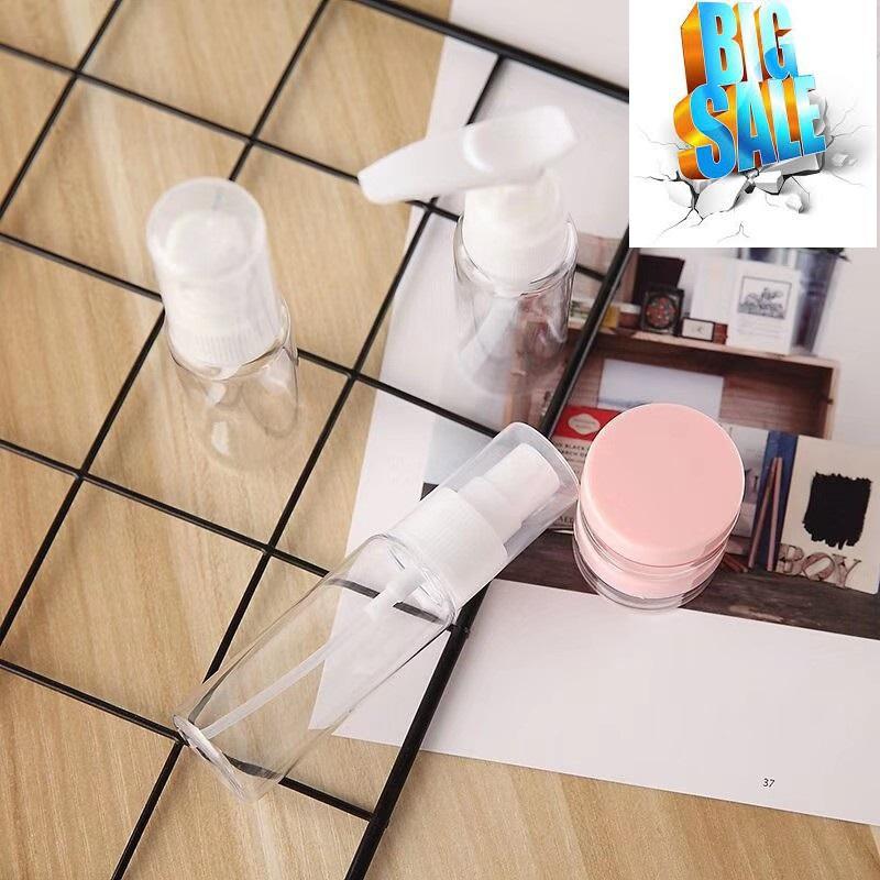 Bộ chiết mỹ phẩm, chai lọ mỹ phẩm- Túi đựng mỹ phẩm du lịch và bộ chiết mỹ phẩm mini 5 món tiện lợi hữu ích cho chị em
