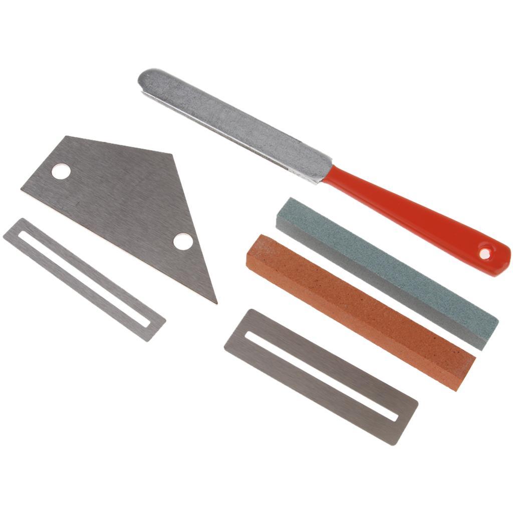 3Pcs Guitar Parts Fret Rocker Metal Fret File Grinding Stone Fretboard Guard