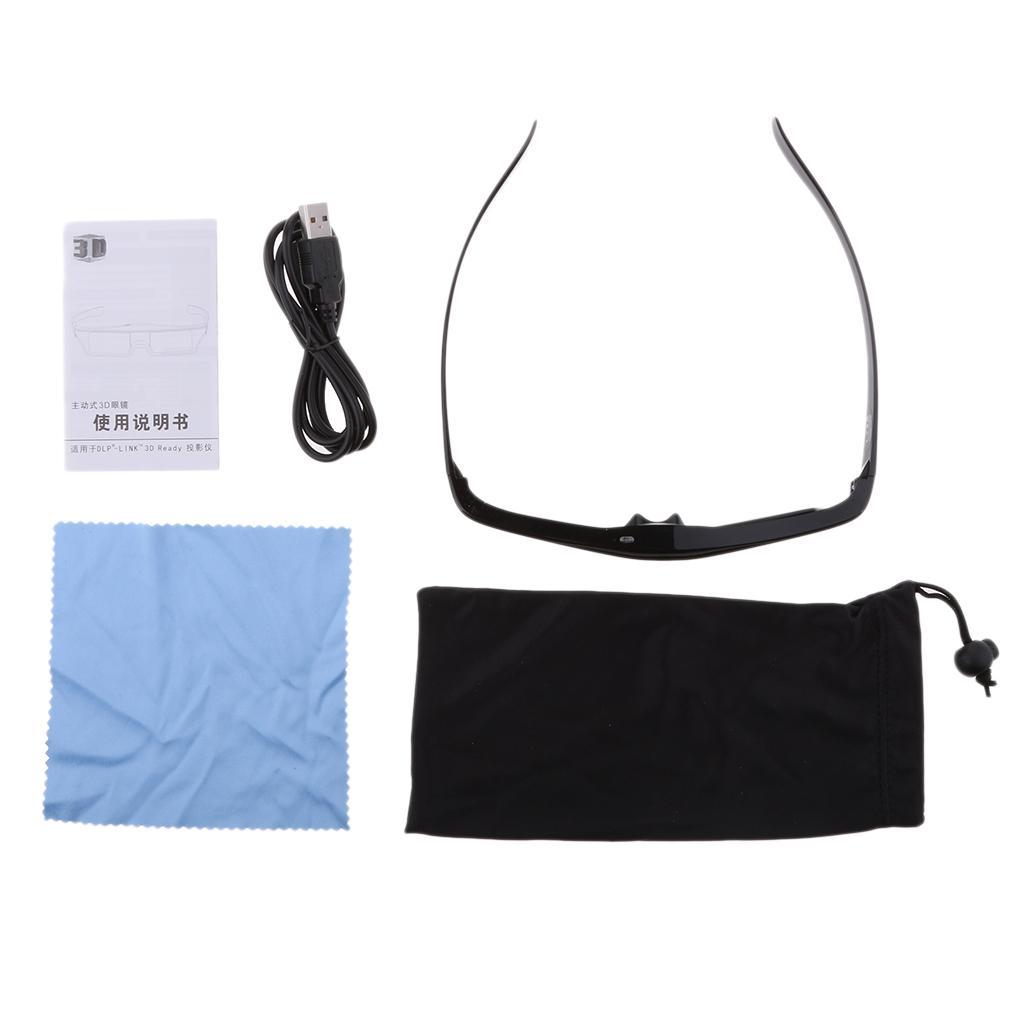 2xDLP LINK Active Rechargeable Shutter 3D Glasses for All DLP Link Projector