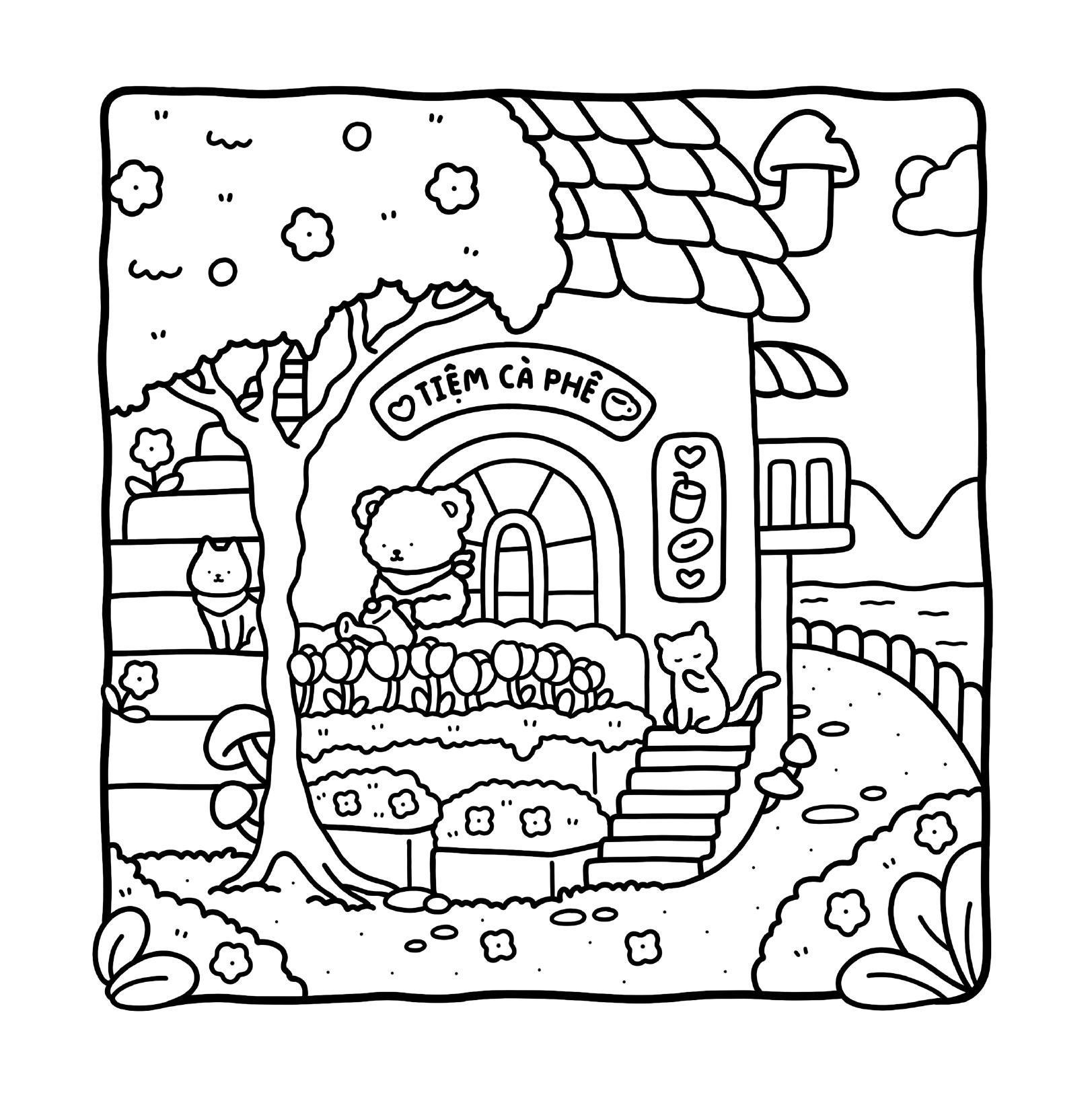 Sách - Tô Màu Coco Wyo - Góc Nhỏ Ấm Áp