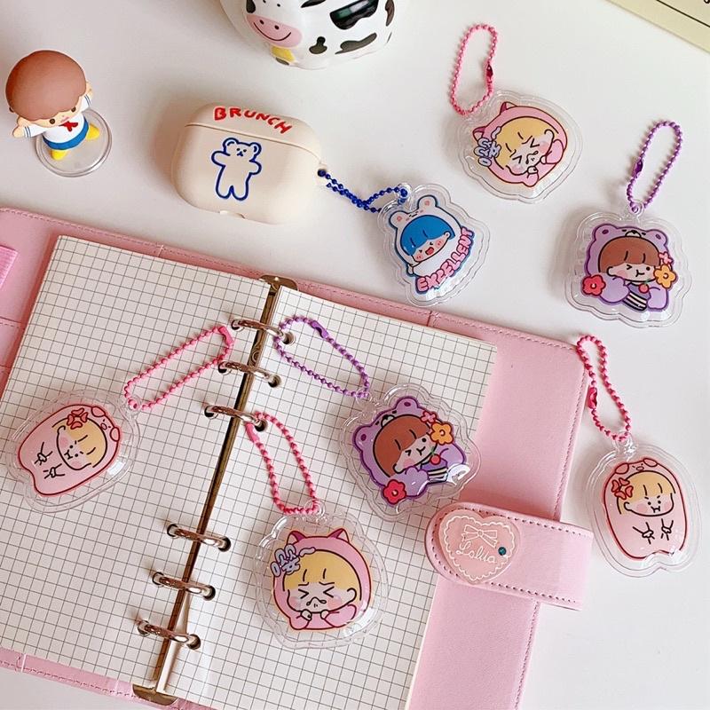 Móc khoá phao hoạt hình cô gái ulzzang dễ thương
