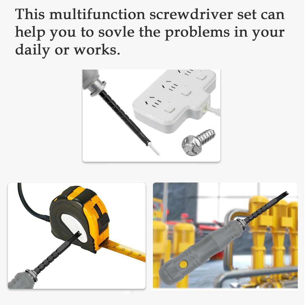 Multifunction Screwdriver Set Practical Repairs Tool Set Portable Screwdriver Home Screwdriver Bits Set Telescopic Interface Screwdriver Bits Set