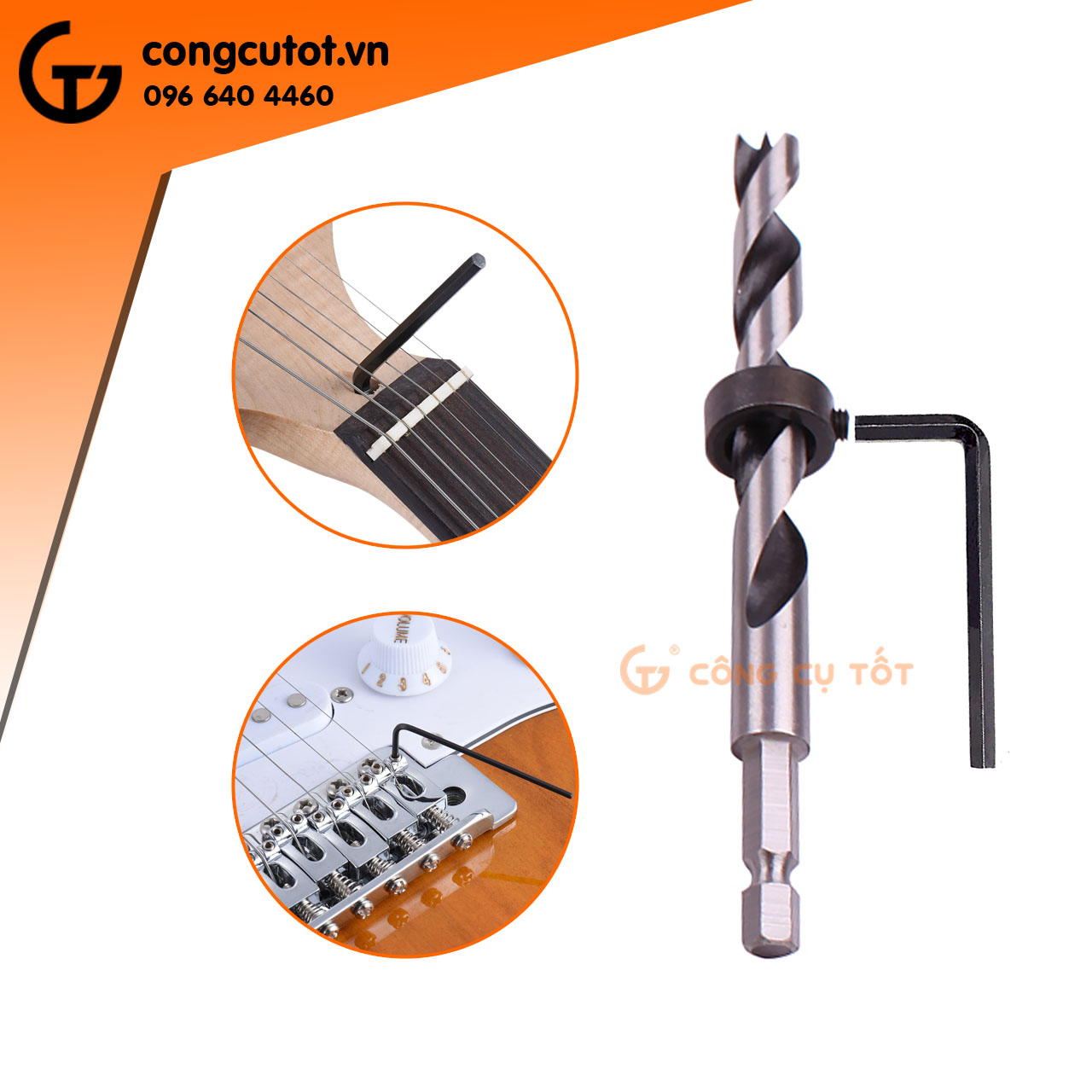 Thanh lục giác xiết áo mũi khoan 2.5mm