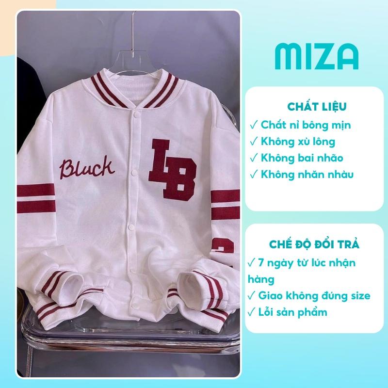 Áo khoác bomber nỉ bông nam nữ unisex gió jacket cúc bấm form rộng local brand ulzzang phong cách hàn quốc đep Chữ LB