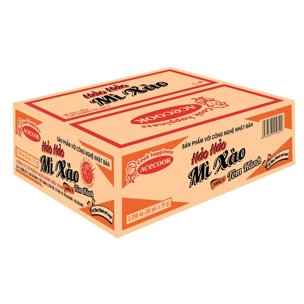 Thùng 30 Gói Mì Xào Hảo Hảo Xào Khô Tôm Hành 75g