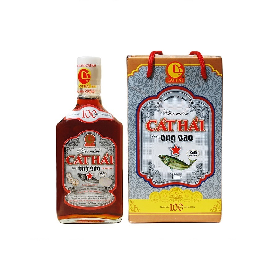 Nước Mắm Cát Hải Loại Ông Sao, Chai Thủy Tinh 370ml 40 Độ  Đạm