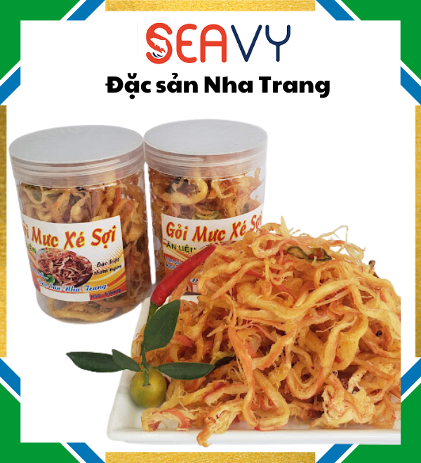 Đặc Sản Nha Trang - Mực Xé Sợi Tắc ,Seavy Hộp 500G