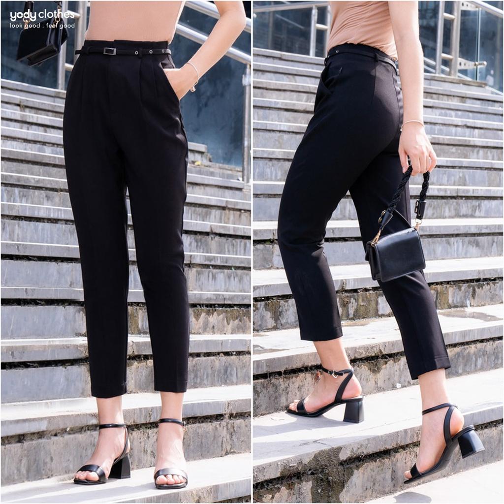 Quần âu baggy nữ YODY lưng cao cạp liền thanh lịch, thoáng mát, dễ phối đồ QAN5064
