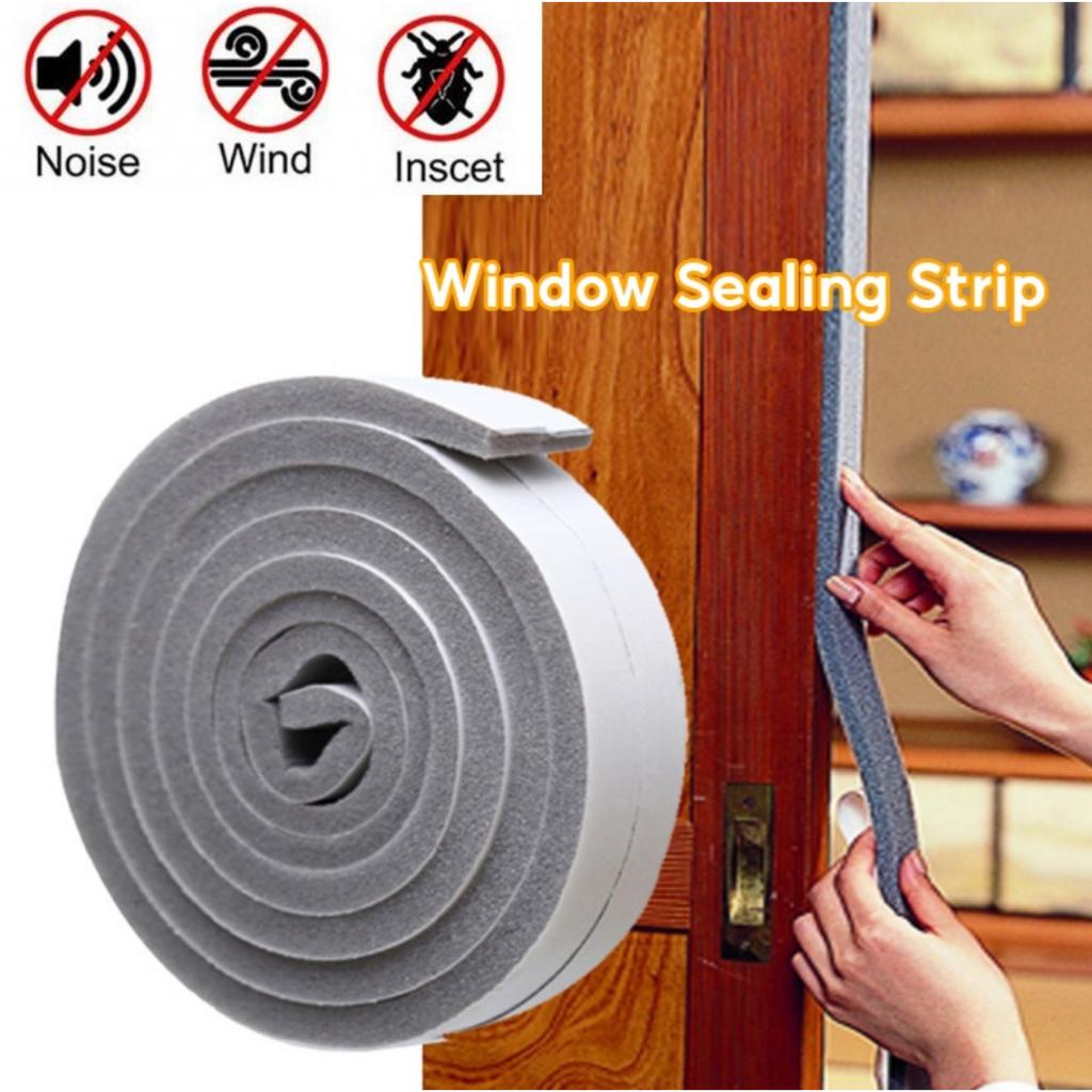 Cuộn Băng Keo Xốp Dán Viền Cửa Sổ Cách Âm Chống Bụi Chống Gió Kích Thước dài 2 mét - Đen