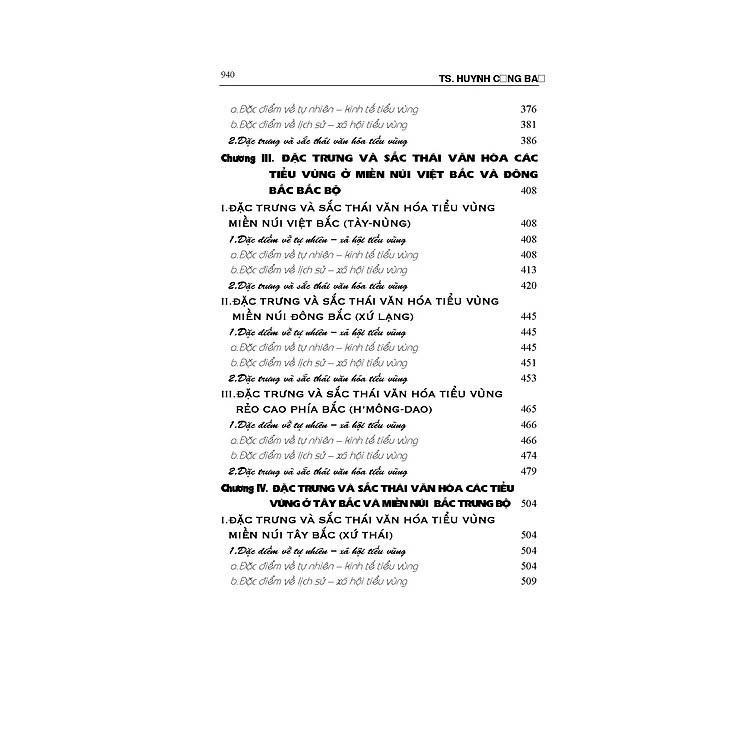 Sách - Đặc Trưng Và Sắc Thái Văn Hóa Vùng - Tiểu Vùng Ở Việt Nam - Huỳnh Công Bá - VIETNAMBOOK