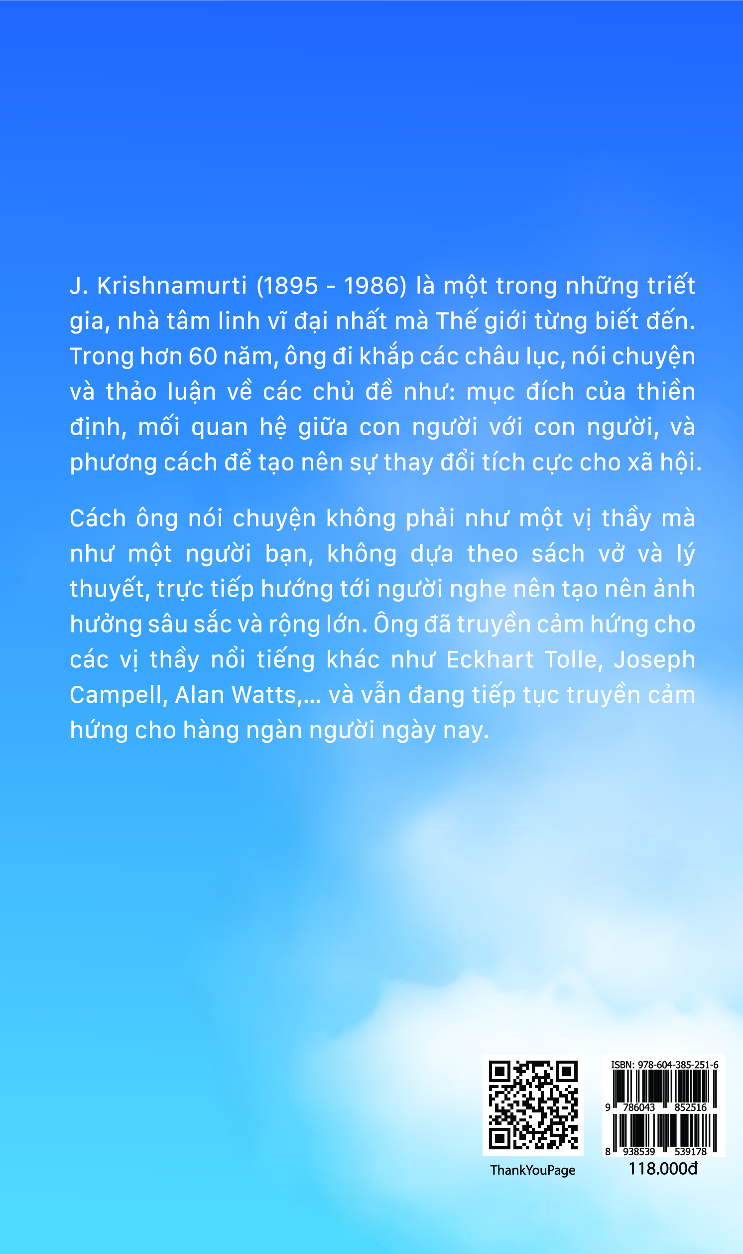 Combo sách Krishnamurti Nói Về Tự Do, Krishnamurti Thực Tại Hiện Tiền và Krishnamurti Nói Về Tình yêu