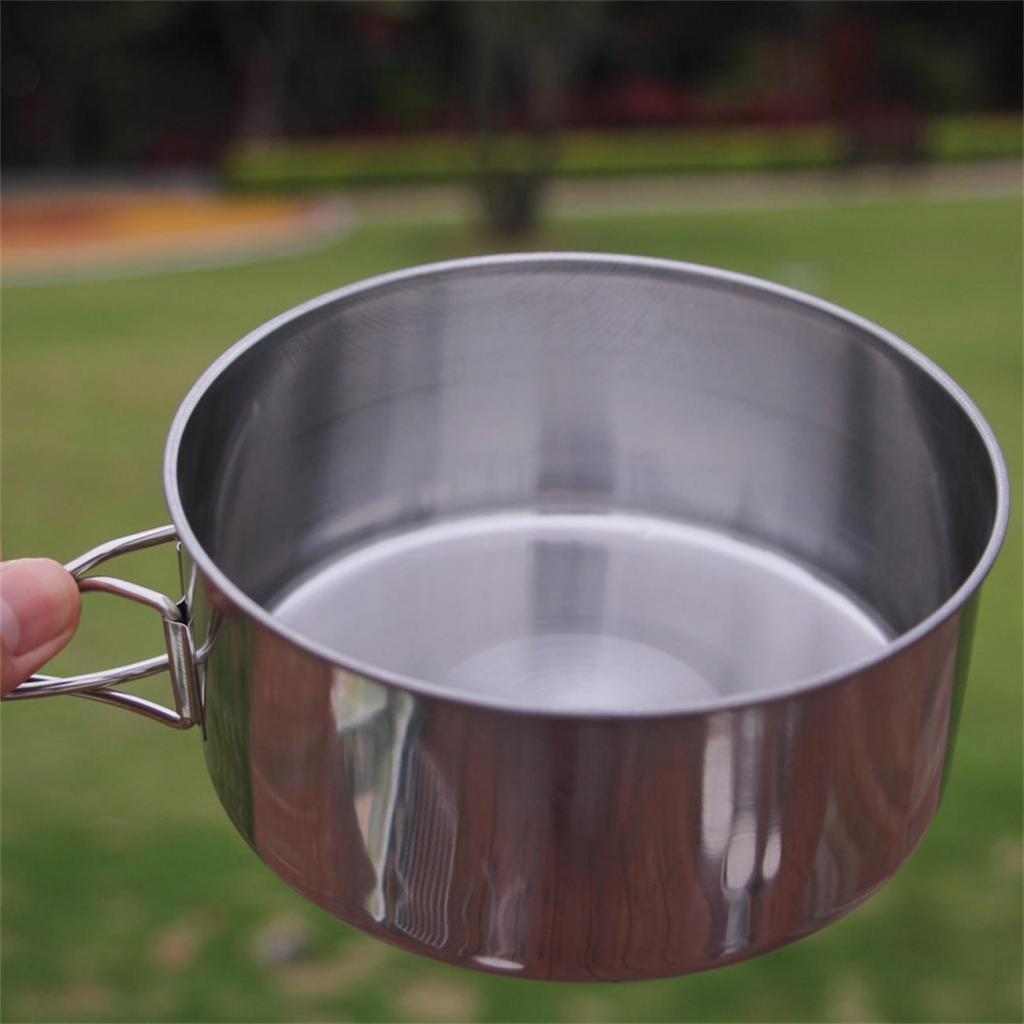 Portable Tableware Frying Pan Bento Food Container Snack Box Mess-Kit Hiking