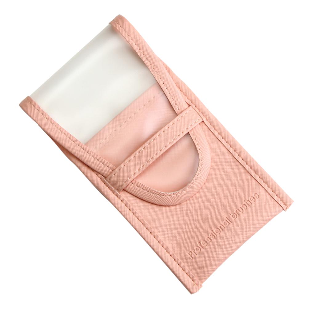 Matte PU Leather Makeup Brushes Organizer Bag Portable Eyeliner Pen Holder