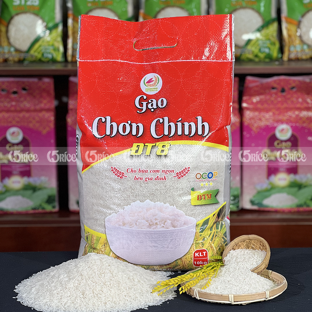 Gạo Đài thơm 8 - Túi 10kg - Gạo thơm dẻo, đậm vị 5RICE