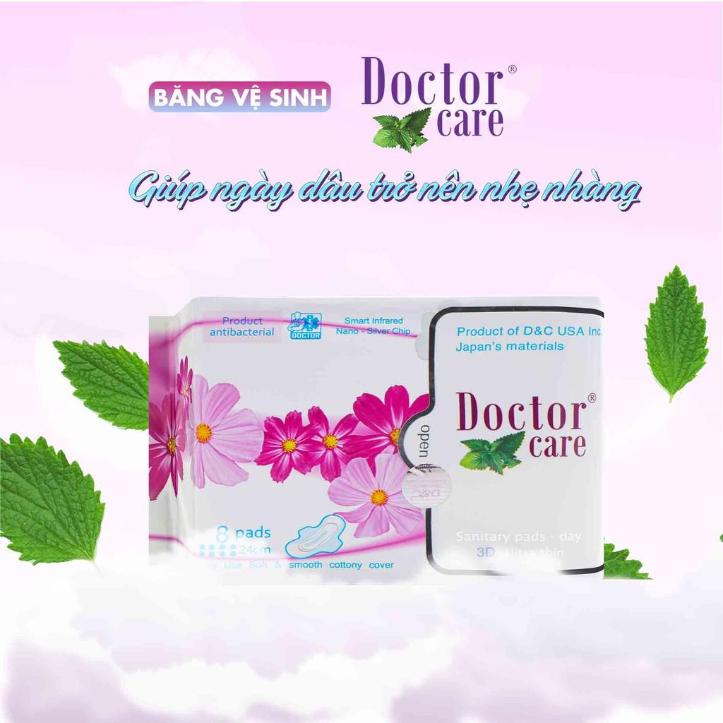 Combo 2 Băng vệ sinh Doctor Care BVS thảo dược ban ngày 24cm siêu khô thoáng cả ngày dài