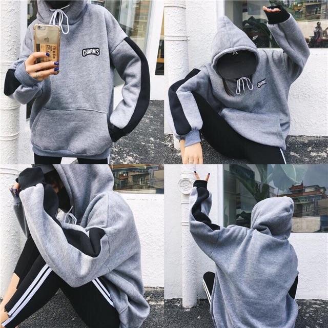 Áo khoác nỉ phối 1 sọc