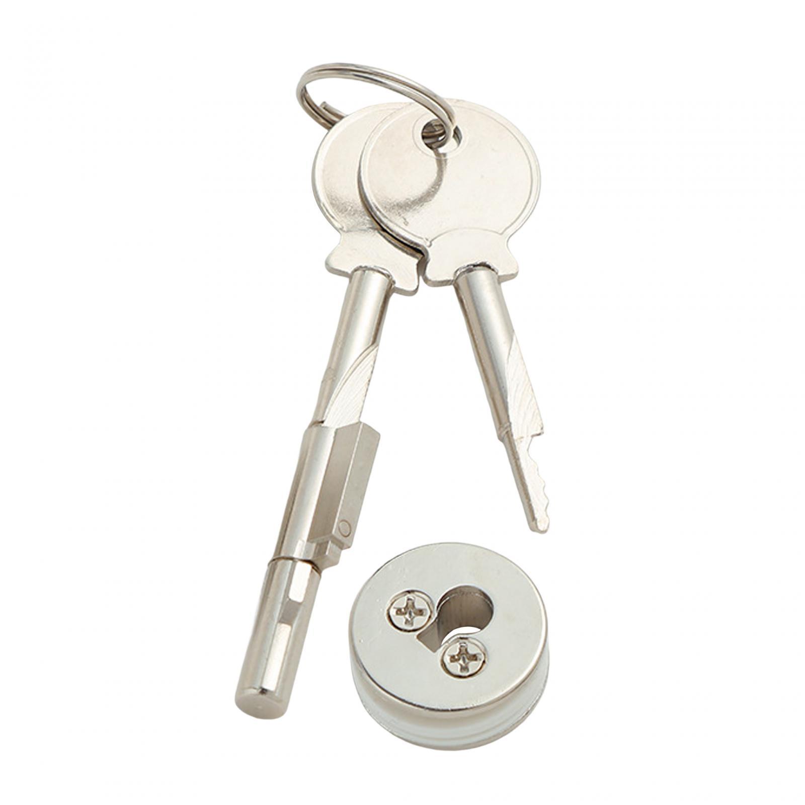 Display Cabinet Lock Easy to Install Universal Sliding Door Lock Counter Lock for Dresser Lock Refrigerator Lock Mailbox Lock