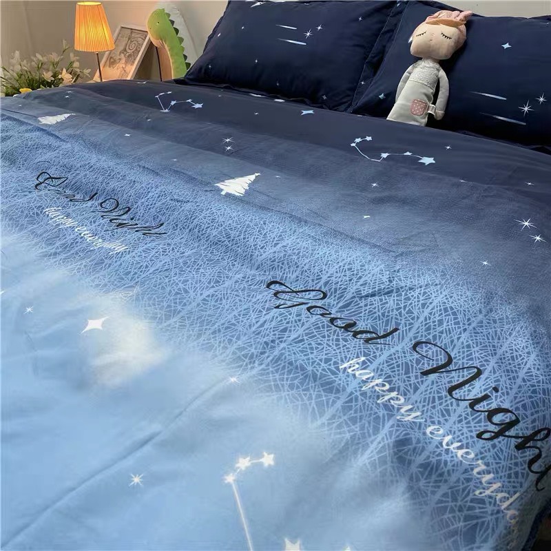 Bộ Chăn Chần Ga Gối Cotton LIDACO SP001149 - Chúc Ngủ Ngon