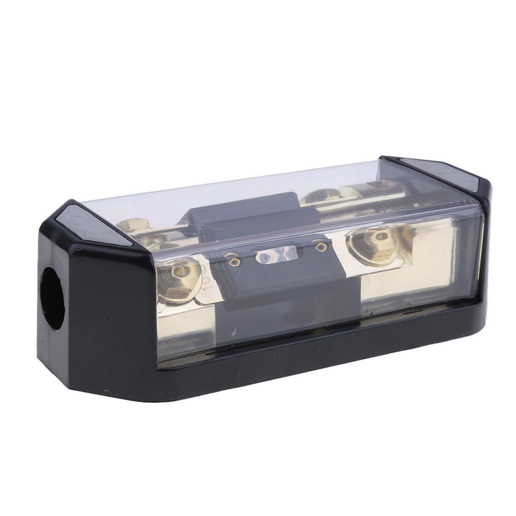 Universal 100A 2 Way Car Speaker Fuse Block Distribution Holder Gold Plate