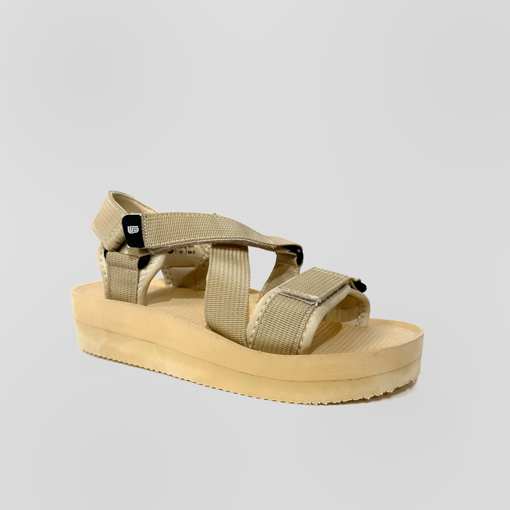 Giày Sandal Nữ The Bily 02W Quai Chéo Đôi - Màu Kem BL02WK