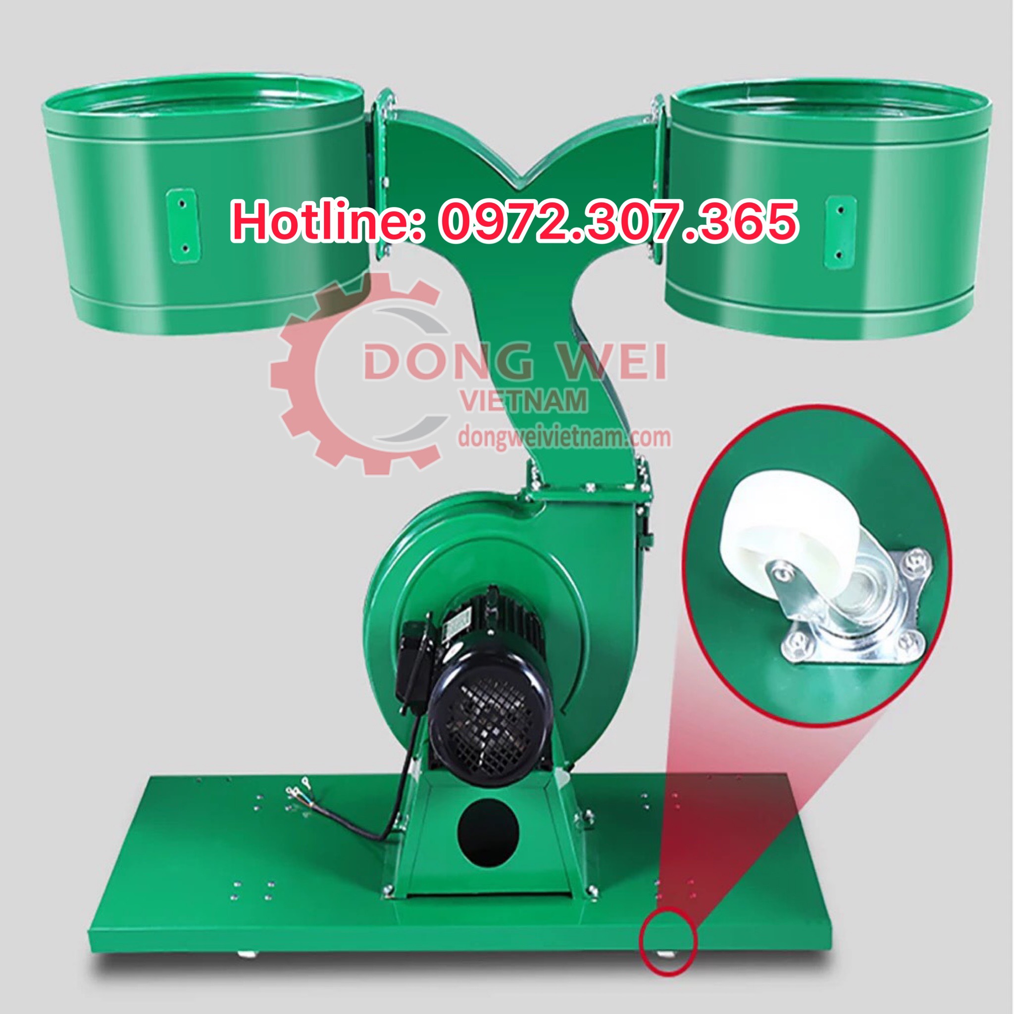 Máy hút bụi công nghiệp 2 túi vải, công suất 5,5kw/ 380v