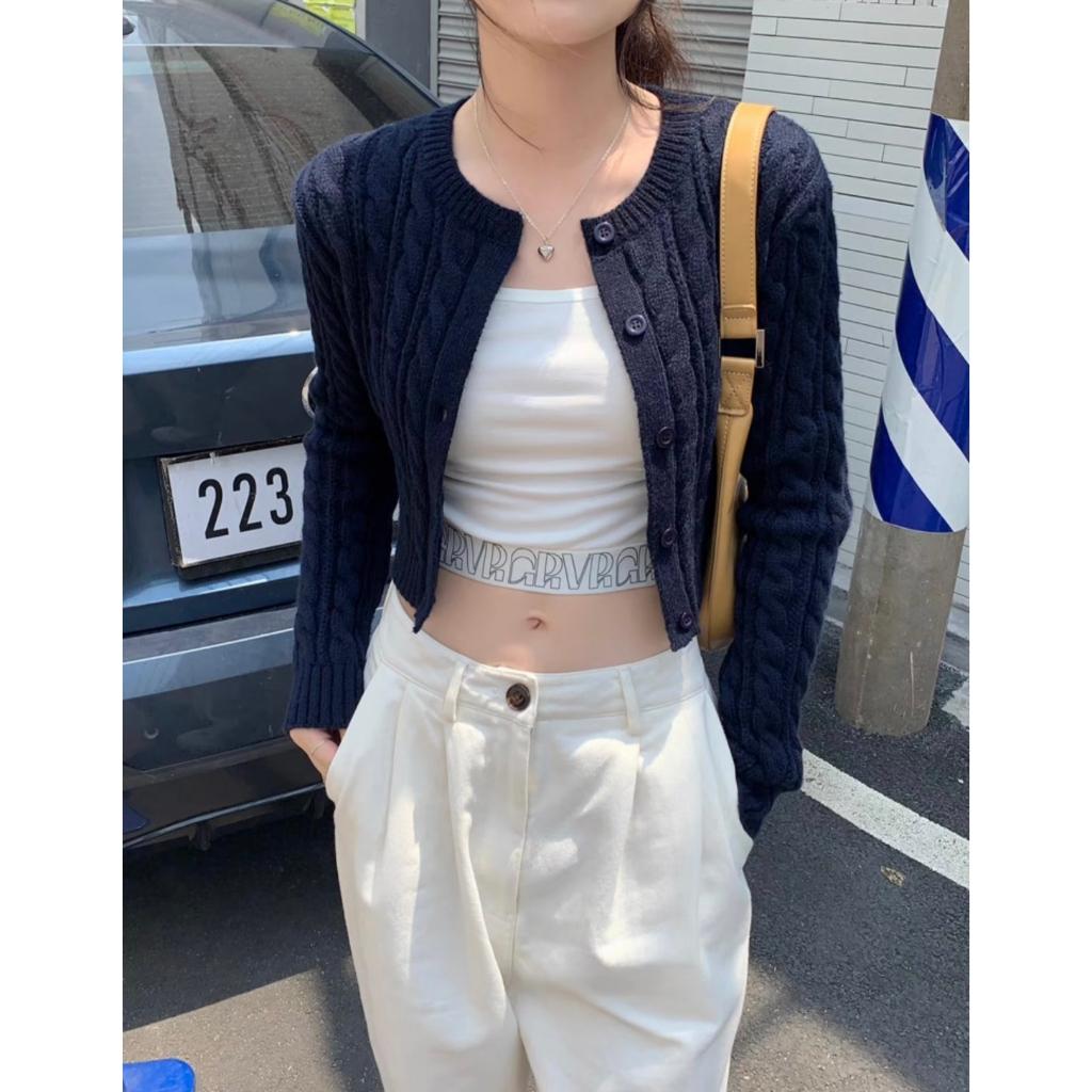 Áo KHOÁC len nữ cardigan dệt kim croptop VẶN THỪNG phối nhiều kiểu sang trọng