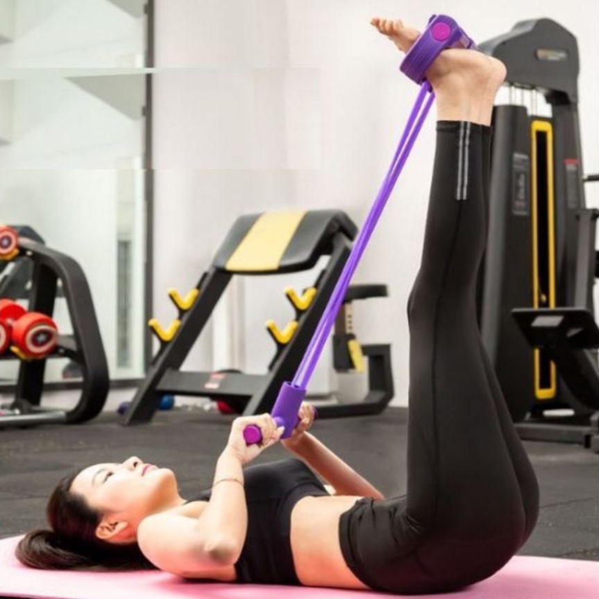 Dây kéo đàn hồi 4 ống cao su tập thể dục