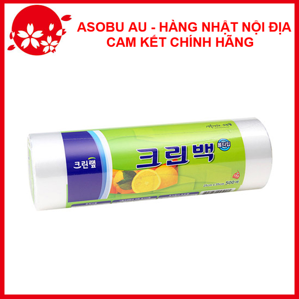 Cuộn 500 Túi đựng thực phẩm size to 25cmx35cm tự phân hủy - Nhập khẩu Hàn Quốc