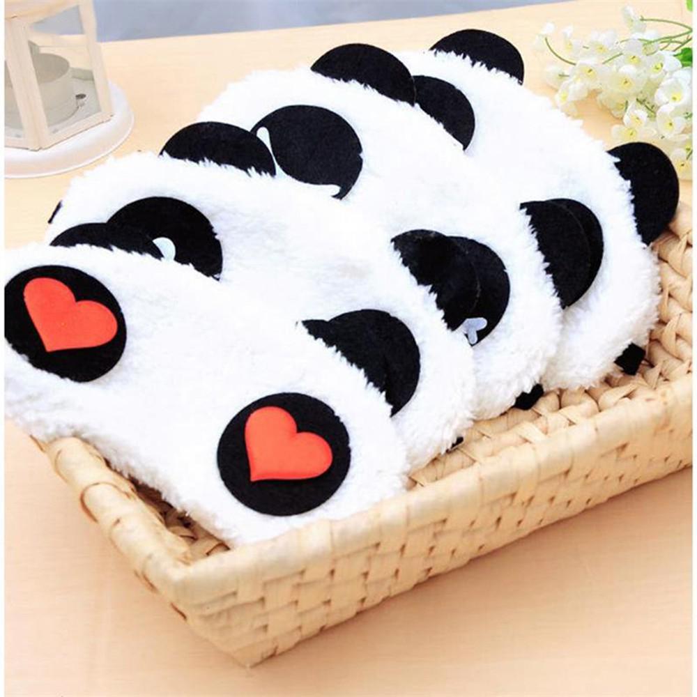 Combo 2 Bịt Mắt Ngủ Gấu Hoạt Hình Màu Trắng Chất Liệu Bông Mềm Dễ Chịu Siêu Đáng Yêu CTS-PANDA