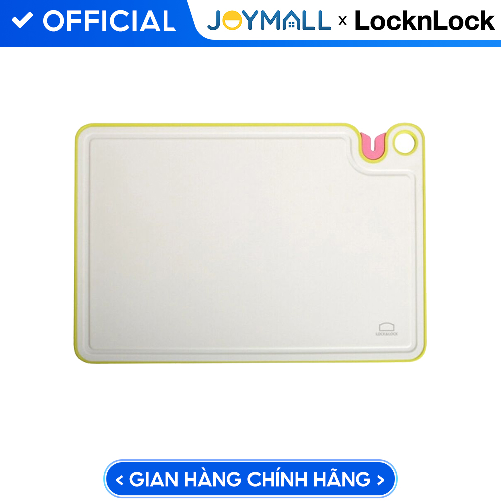 Thớt kháng khuẩn LocknLock CSC401, Hàng chính hãng, đầu mài dao bằng sứ, lỗ treo tiện lợi - JoyMall