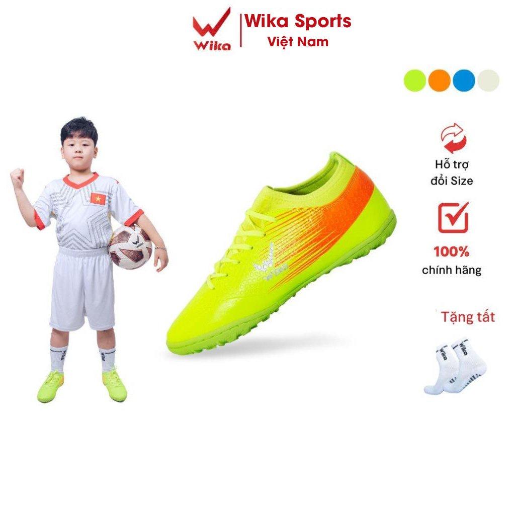 Free Ship - Giày đá bóng trẻ em Wika Flash Kid chính hãng, chất liệu da PU cao cấp, gót giày mềm mại, ôm chân