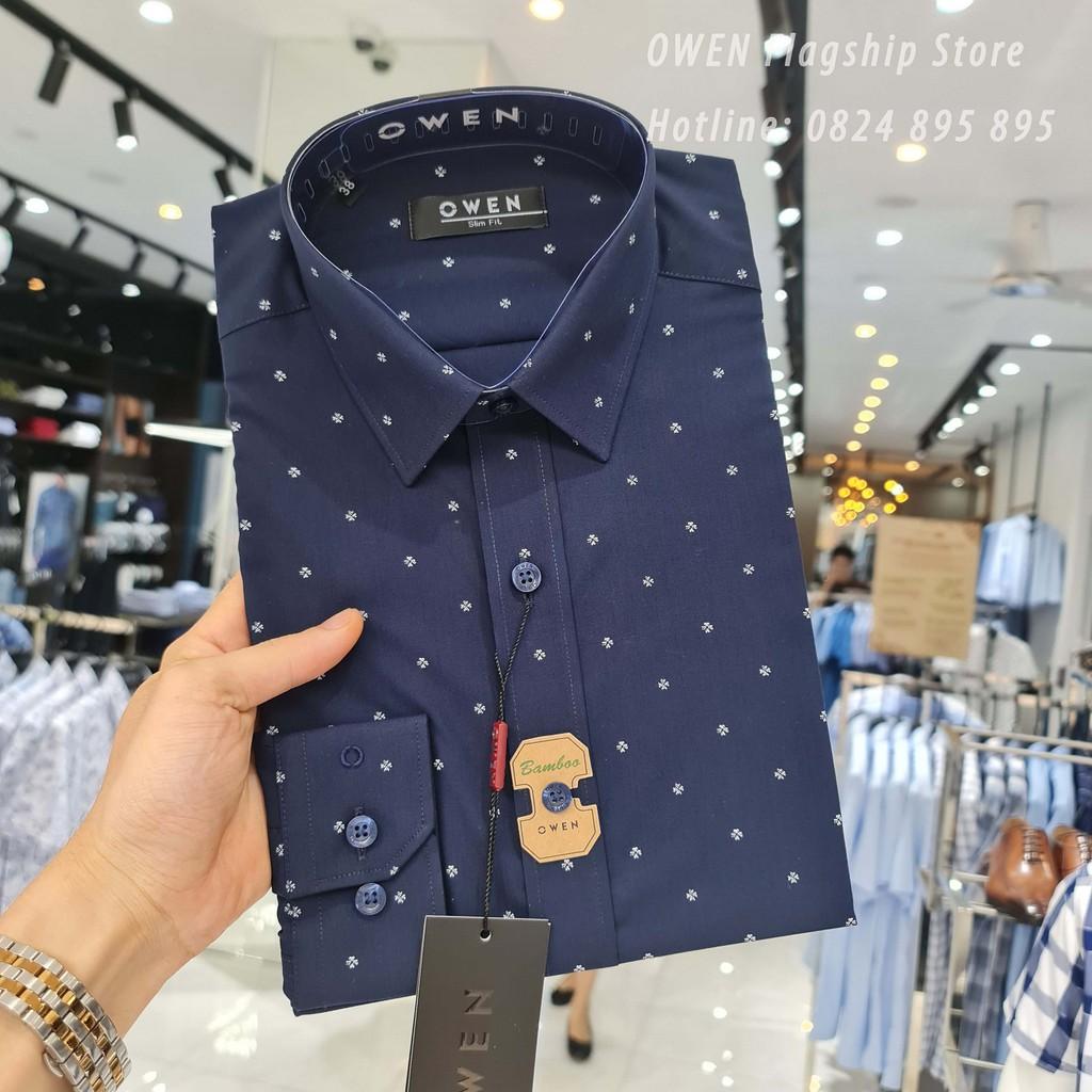 OWEN - Áo sơ mi dài tay sợi Tre dáng SLIMFIT AS22649D