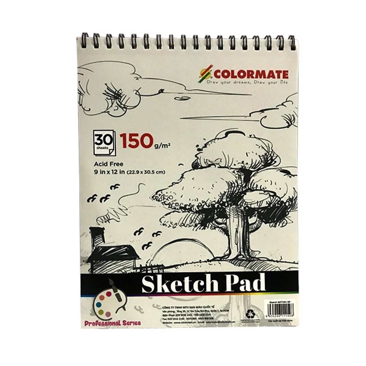 Tập Giấy Vẽ A4 Sketch Pad ARTIST-SP (30 Tờ) Colormate