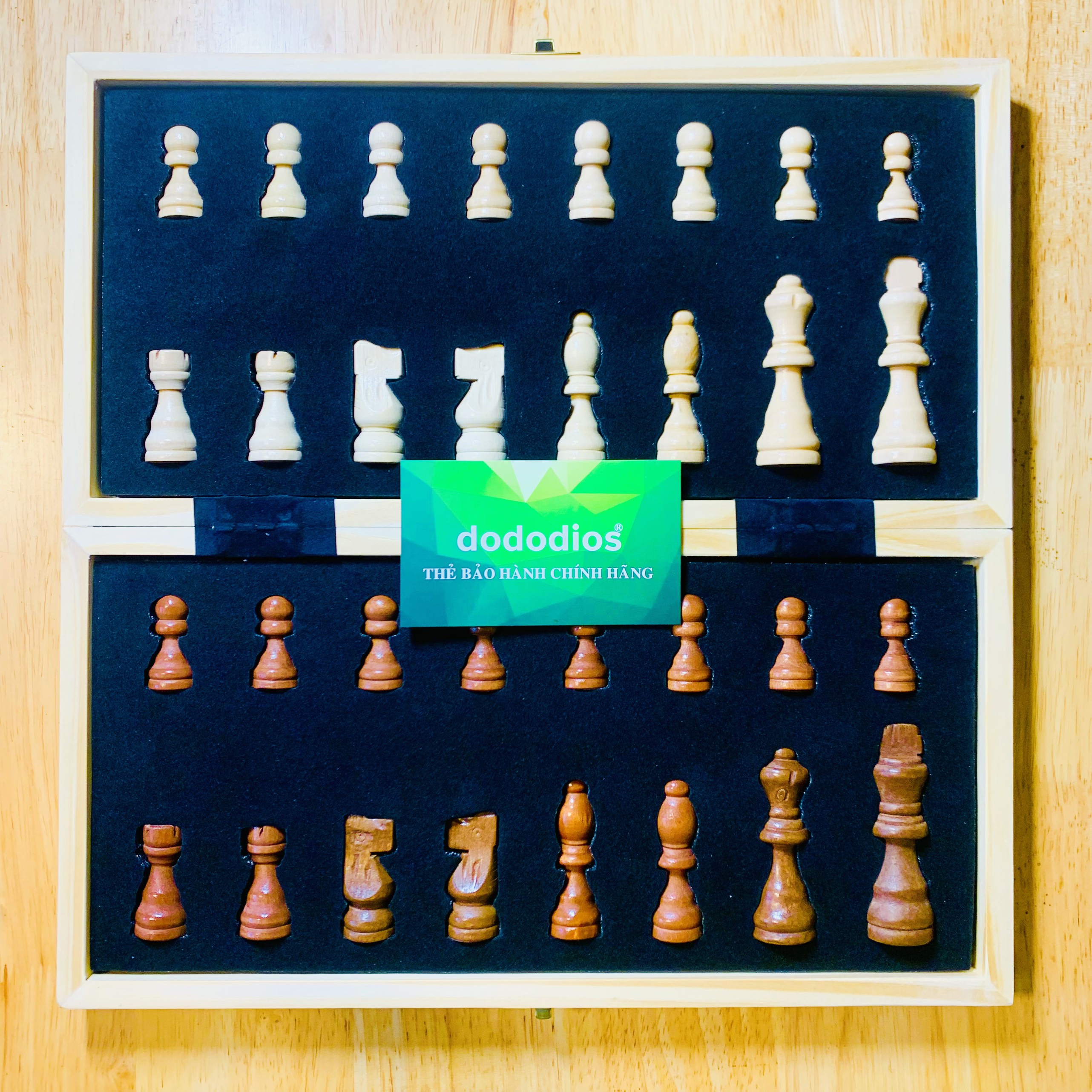Bộ cờ vua gỗ nam châm cao cấp - chính hãng DoDoDios - Bộ cờ vua cao cấp
