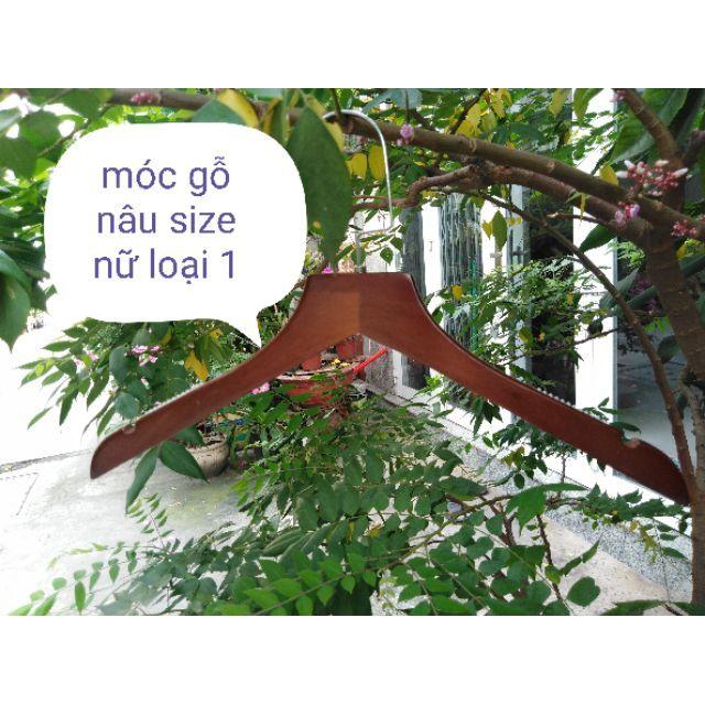 Móc áo gỗ nâu combo 10 cây