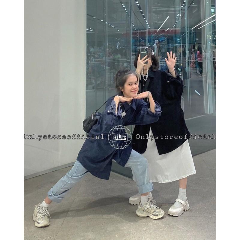 Sơ mi oversize siêu xinhh,chân váy dáng dài