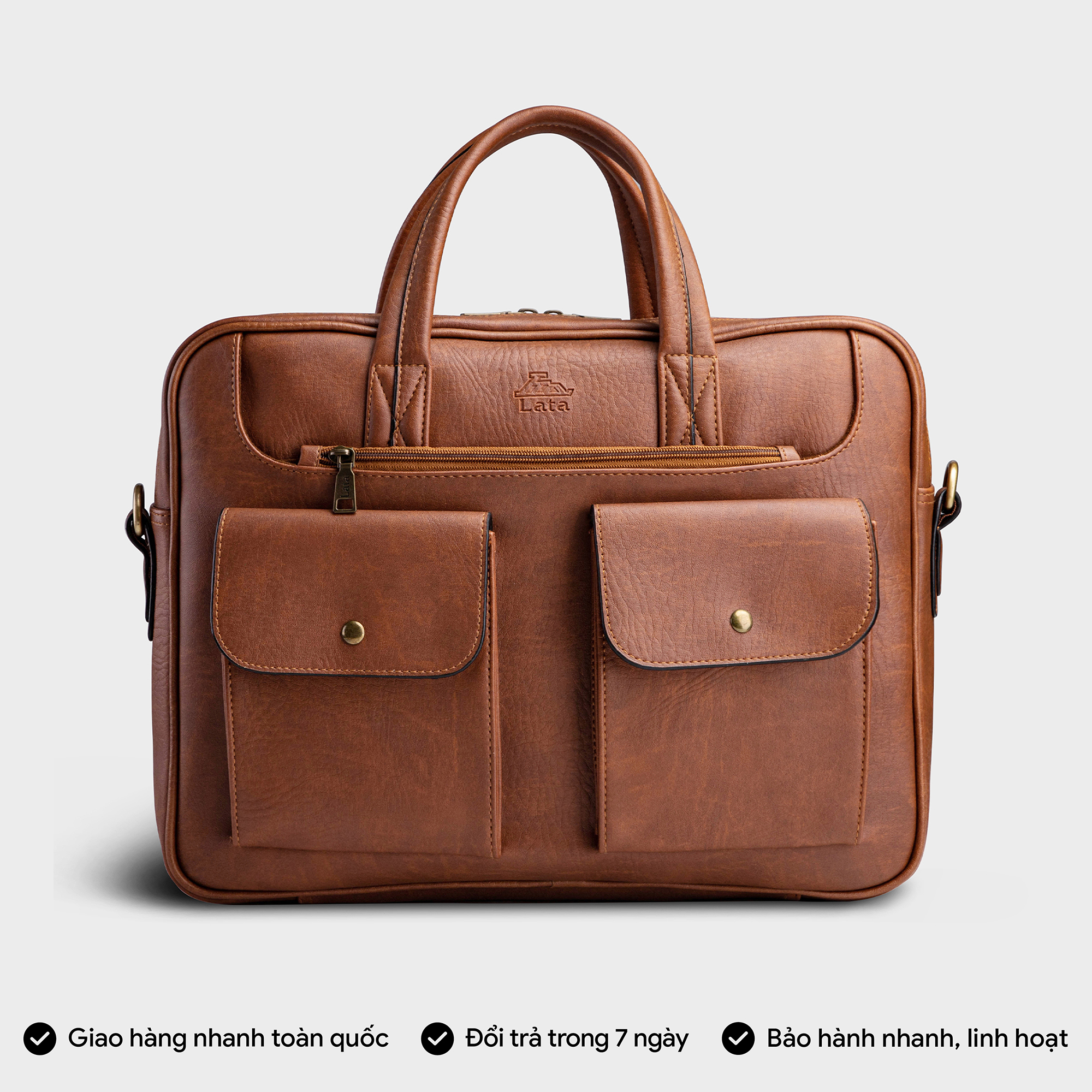 Cặp Công Sở Lata ( Thời trang nam basic - Cặp da CA25 )